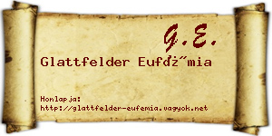 Glattfelder Eufémia névjegykártya